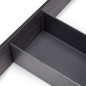 Emuca 3069135 Organisateur Orderbox pour tiroir, 150x470 mm, Gris anthracite, Acier et Bois