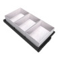 Emuca 7029154 Kit de plateau, 3 paniers d organisation et cadre de roulement soft close pour armoires, réglable, module 900mm, 