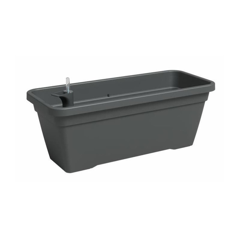 Jardiniere - Plastique - Anthracite - Rectangulaire - L57,9 x P24,3 x H22cm - ARTEVASI