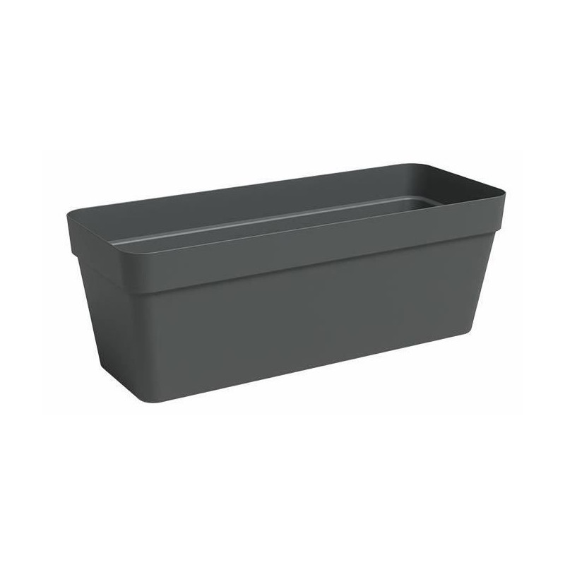 Jardiniere - Plastique - Anthracite - Rectangulaire - L49,9 x P20 x H18,1cm - ARTEVASI