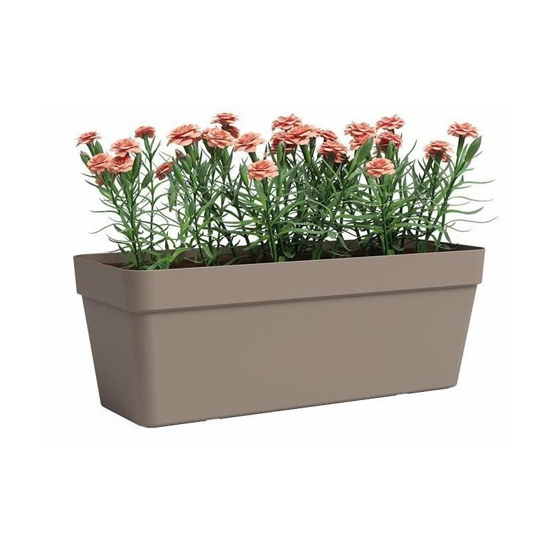 Jardiniere - Plastique - Taupe - Rectangulaire - L49,9 x P20 x H18,1cm - ARTEVASI