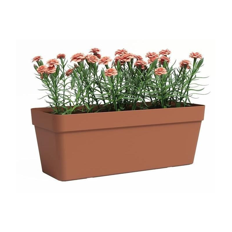 Jardiniere - Plastique - Terre cuite - Rectangulaire - L49,9 x P20 x H18,1cm - ARTEVASI