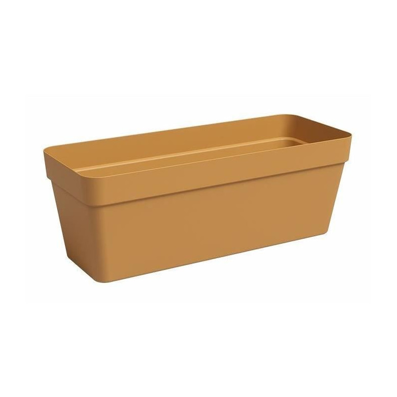 Jardiniere - Plastique - Jaune miel - Rectangulaire - L49,9 x P20 x H18,1cm - ARTEVASI