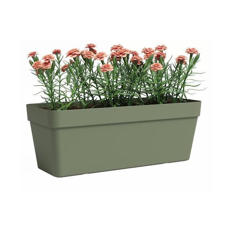 Jardiniere - Plastique - Vert Cendre� - Rectangulaire - L49,9 x P20 x H18,1cm - ARTEVASI