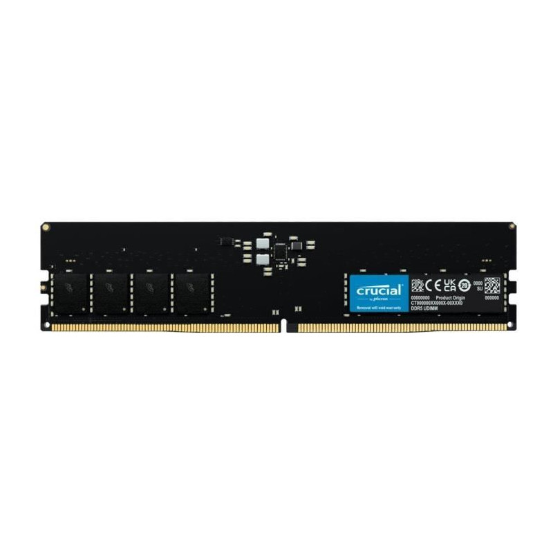Mémoire RAM - CRUCIAL - DDR5-4800 UDIMM - 32 Go (CT32G48C40U5)