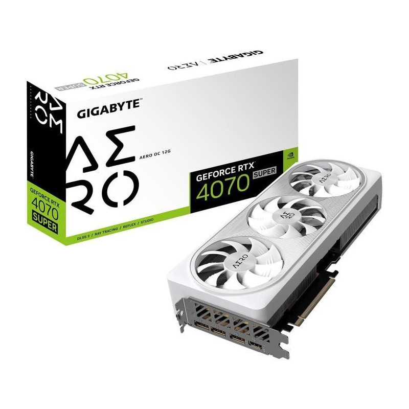 GIGABYTE - Carte Graphique - GeForce RTX 4070 SUPER AERO OC 12G