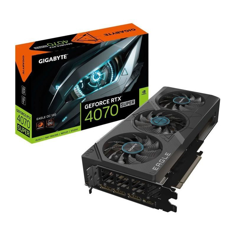 GIGABYTE - Carte Graphique - GeForce RTX 4070 SUPER EAGLE OC 12G