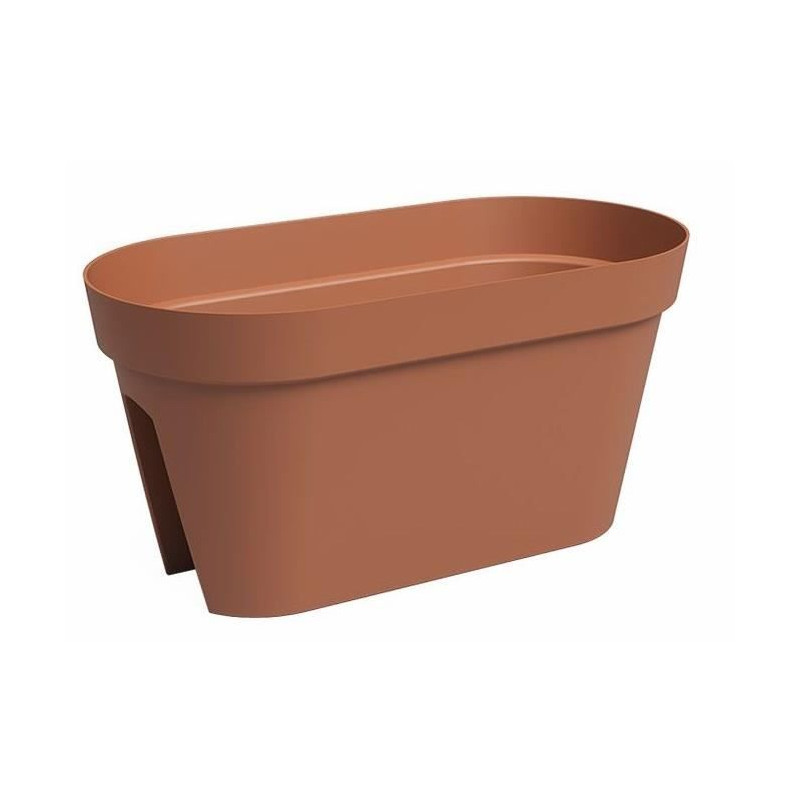 Jardiniere Balcon - Plastique - Terre cuite - Rectangulaire - L60 x P30 x H30cm - ARTEVASI