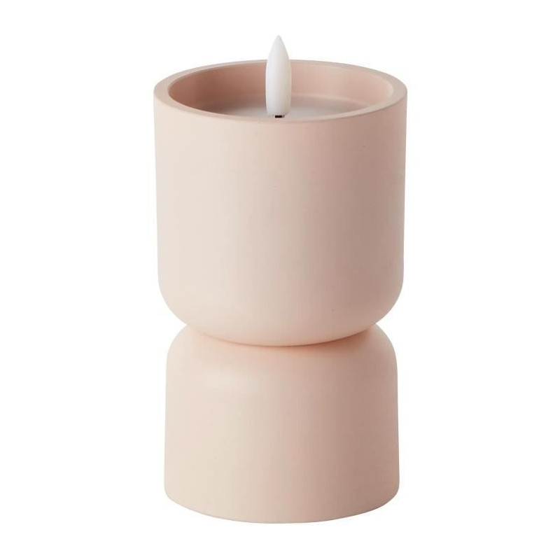 Lampe de table d'extérieur - BRILLIANT - LOVERE - Forme bougie - Plastique - 3 W - Beige et brun clair