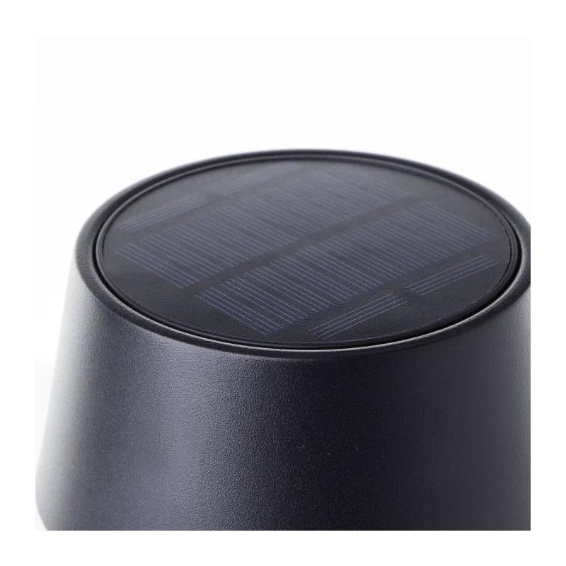 Lampe de table d'extérieur - BRILLIANT - PICCO - LED et solaire - Métal et plastique - 5 W - Noir dépoli