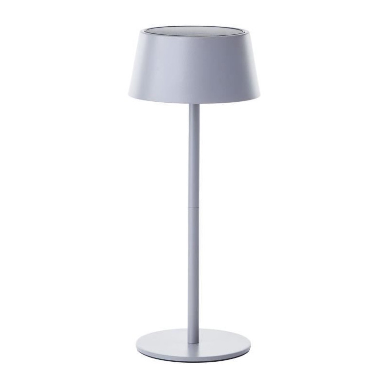 Lampe de table d'extérieur - BRILLIANT - PICCO - LED et solaire - Métal et plastique - 5 W - Gris dépoli