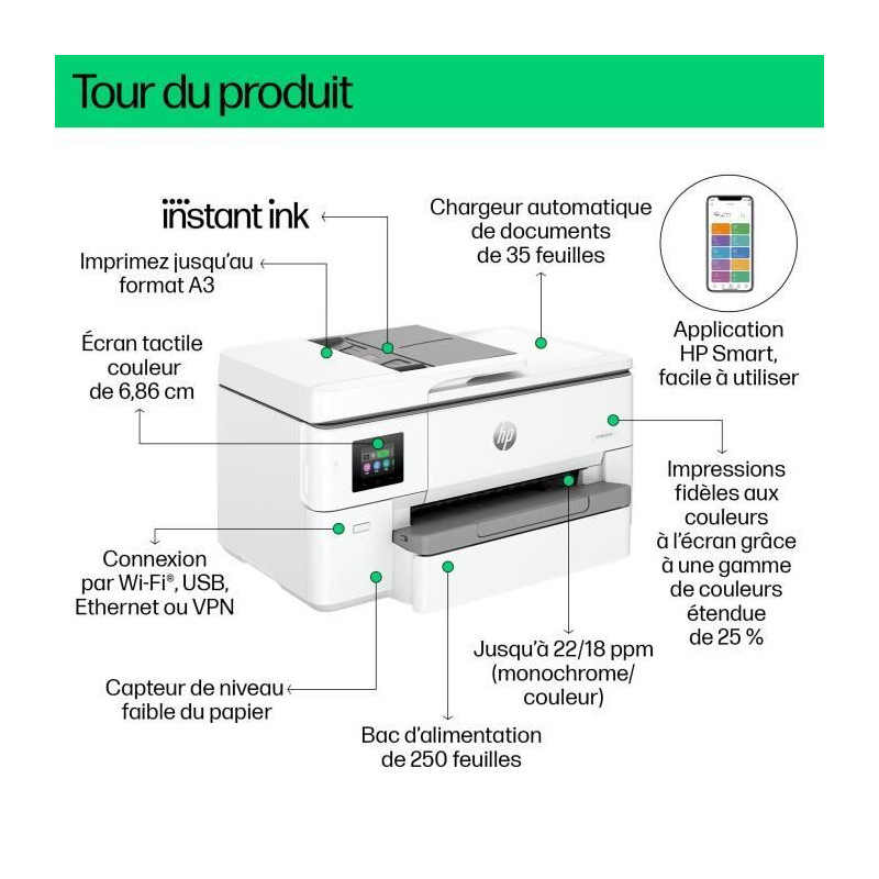 Imprimante HP OfficeJet Pro 9720e