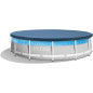 Kit piscine tubulaire ronde CLEARVIEW - Structure métal - Epurateur+Echelle de sécurité+Bâche+Tapis - 4,27 x 1,07m