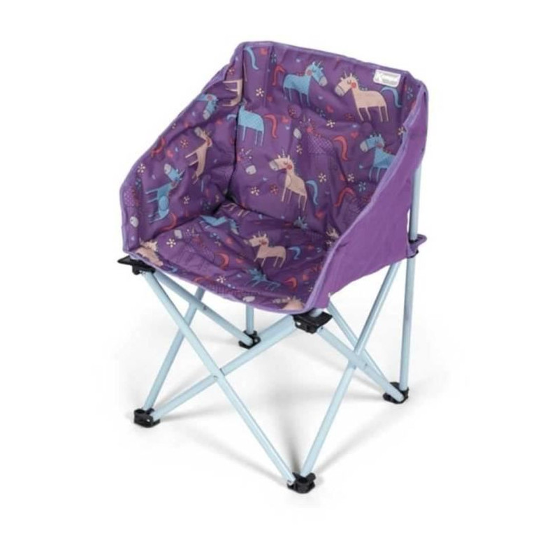 Fauteuil pliant - KAMPA - Mini Tub Chair Unicorns - Pour enfant - Mauve