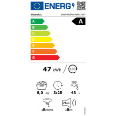 Electrolux LAVE-LINGE FRONTAL - PerfectCare 600 - Capacité maxi du tambour (kg):8 ELECTROLUX - EW6F4805AR