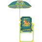 FUN HOUSE JURASSIC WORLD Chaise pliante de camping dinosaures - H.38.5 xl.38.5 x P.37.5 cm - Avec un parasol ø 65 cm - Pour enf