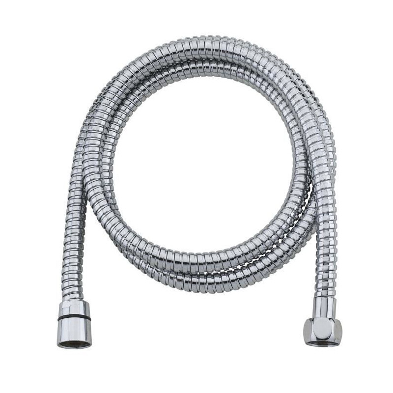 Flexible de douche ROUSSEAU - Inox chromé double agrafage - 2,00m - Certifié NF - Garantie 10 ans