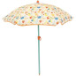 FUN HOUSE Fruity's Salon de jardin - 1 table H.46 x ø46 cm, 2 chaises H.53xl.38,5xP.37,5 cm et 1 parasol H.125 x ø100 cm