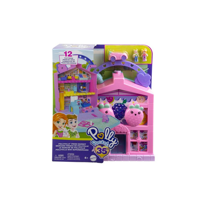 Figurines Polly Pocket Coffret Le marché de Pollyville