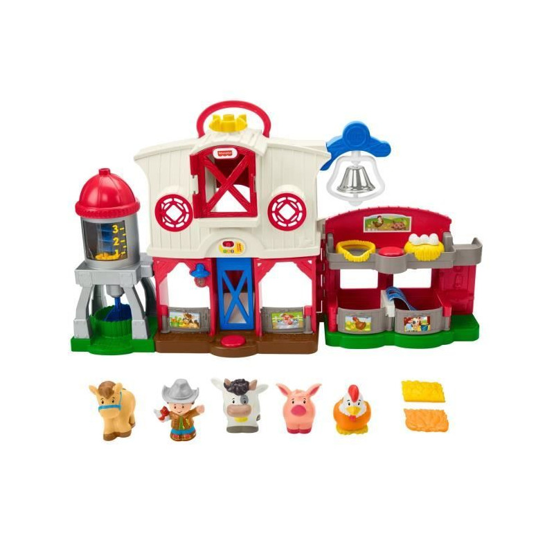 Fisher-Price - La ferme Little People - Jouet éducatif pour bébé des 12 mois - GXF15