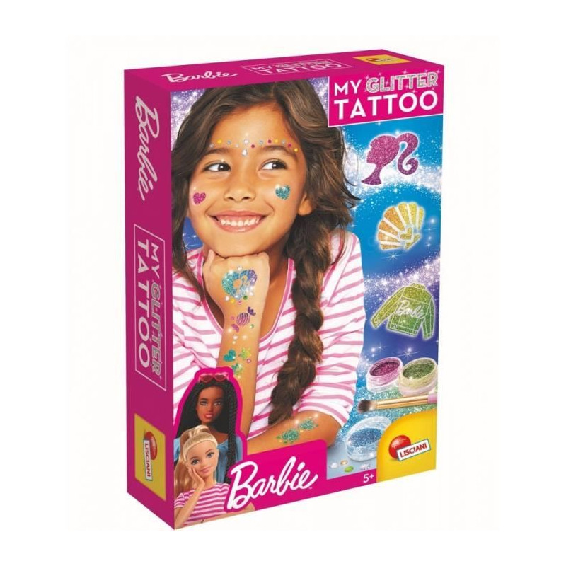 Kit de tatouages pailletés Barbie - LISCIANI GIOCHI - Créez des tatouages colorés et scintillants