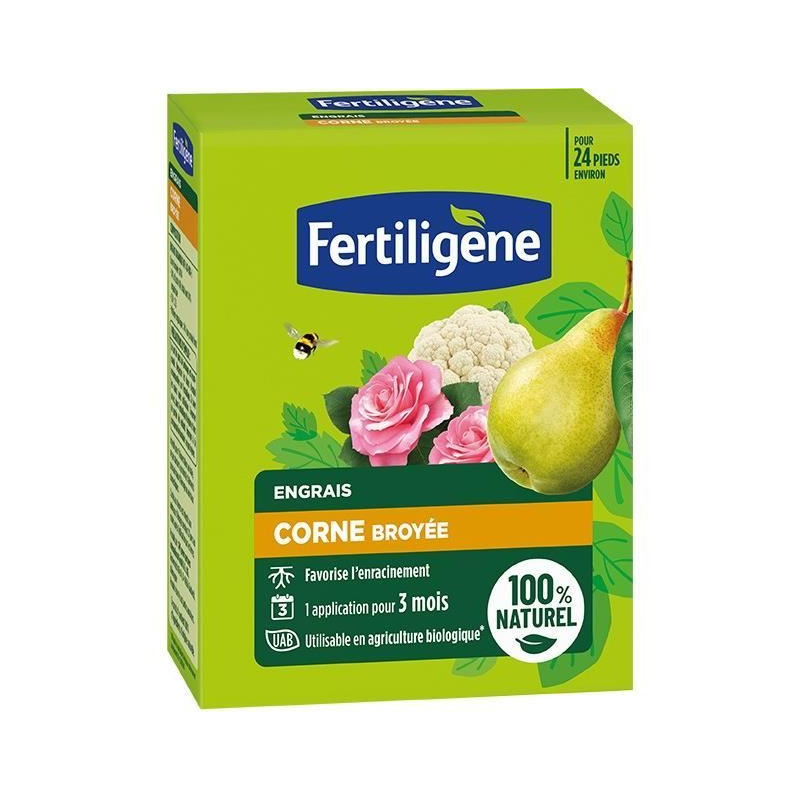 Engrais corne broyée UAB FERTILIGENE - FCOR12 - 1,2 kg - Pour l'enracinement -1 application pour 3 mois