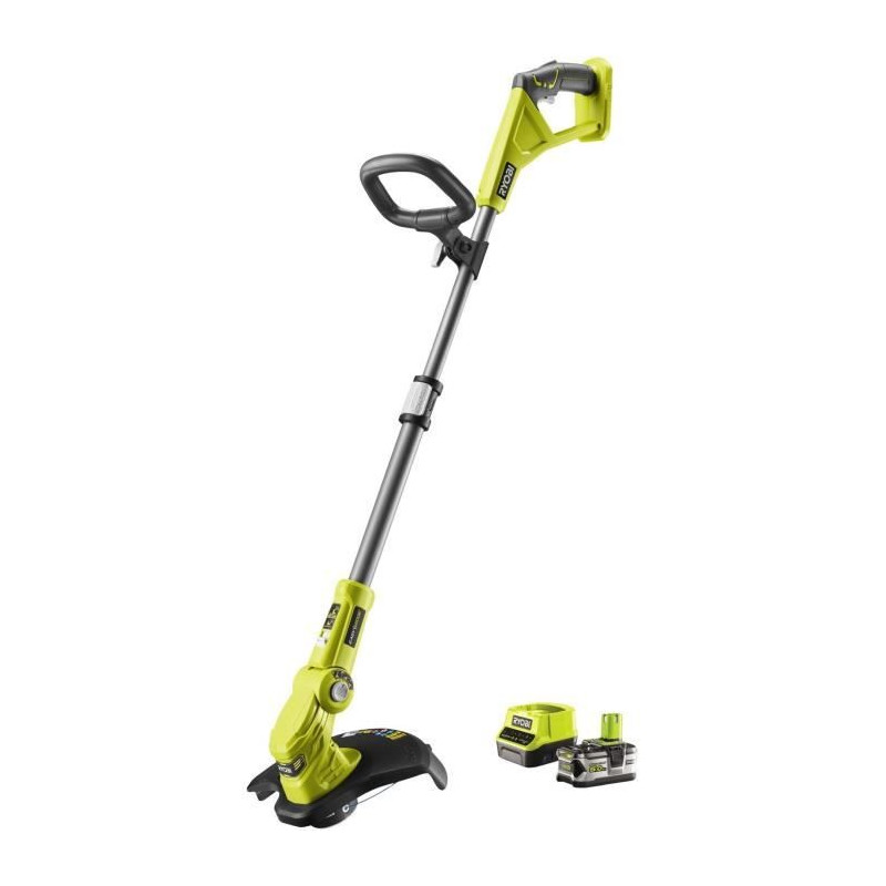 Coupe-bordures / dresse-bordures - RYOBI - Ø coupe 25-30 cm - Ø fil 1 x 1,6 mm - 1 batterie 18 V 5 Ah et 1 chargeur 2A