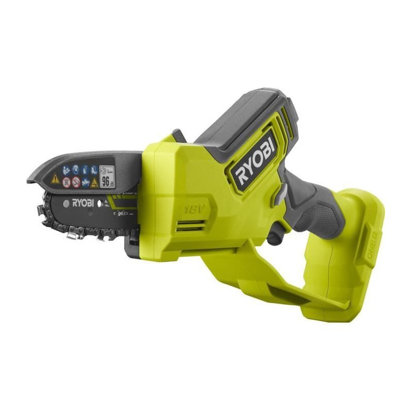 Élagueur a main 18 V - RYOBI - Brushless / moteur sans charbons - Guide 10 cm - 6 m/s - Tendeur sans outil