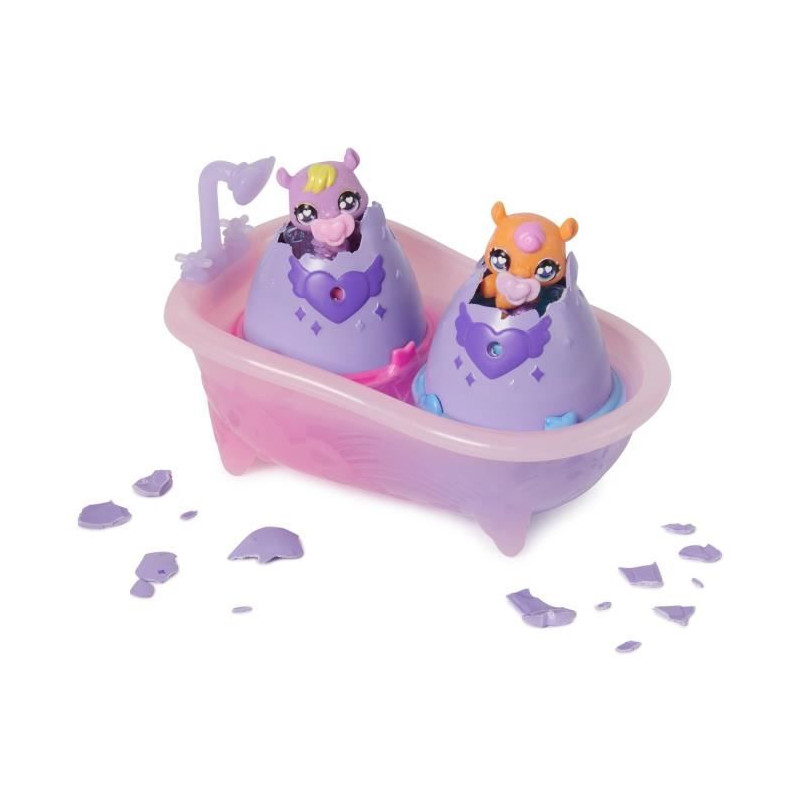 PACK DE 2 HATCHIMALS + DOUCHE COLOR CHANGE