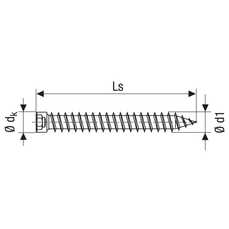 Vis ancrage châssis bois WIROX 7,5X120 boîte de 100 SPAX 1031010751205