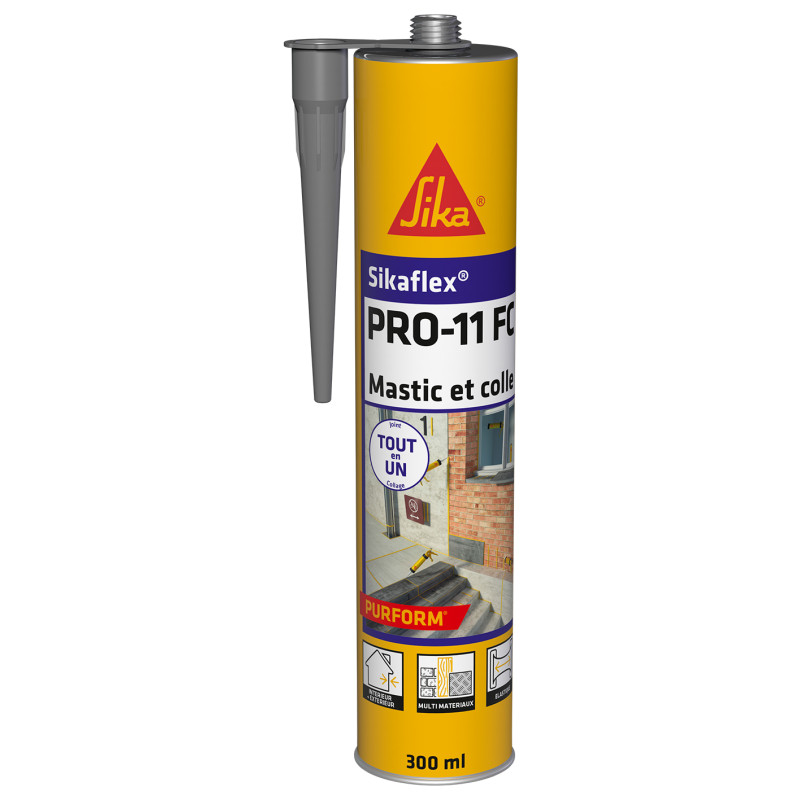 Mastic colle polyuréthane SIKAFLEX PRO 11 FC gris cartouche 300ml SIKA 659662