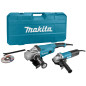 Pack Meuleuses d angles 125 mm 840W et 230 mm 2200W en coffret standard MAKITA DK0053G