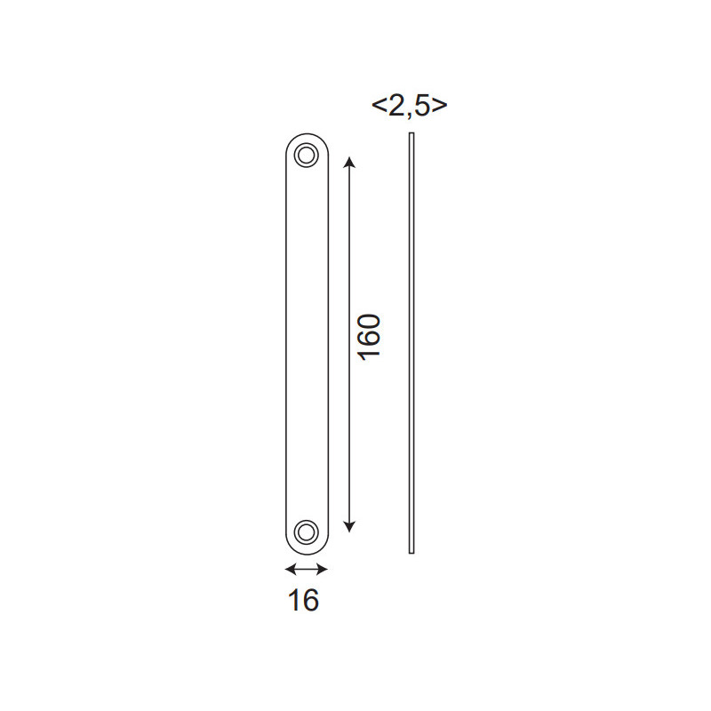 Gâche aveugle noire pour NO013 et NO015 NO020