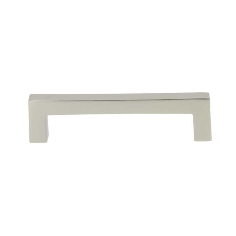 Poignée rectangle fine entraxe 96mm aluminium finition nickel velours CADAP P0569 96 18S