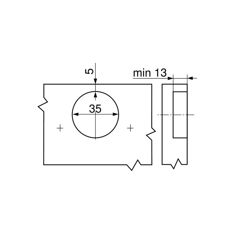 Charnière CLIP top 110° avec ressort inserta recouvrement 20mm BLUM CHA73T359