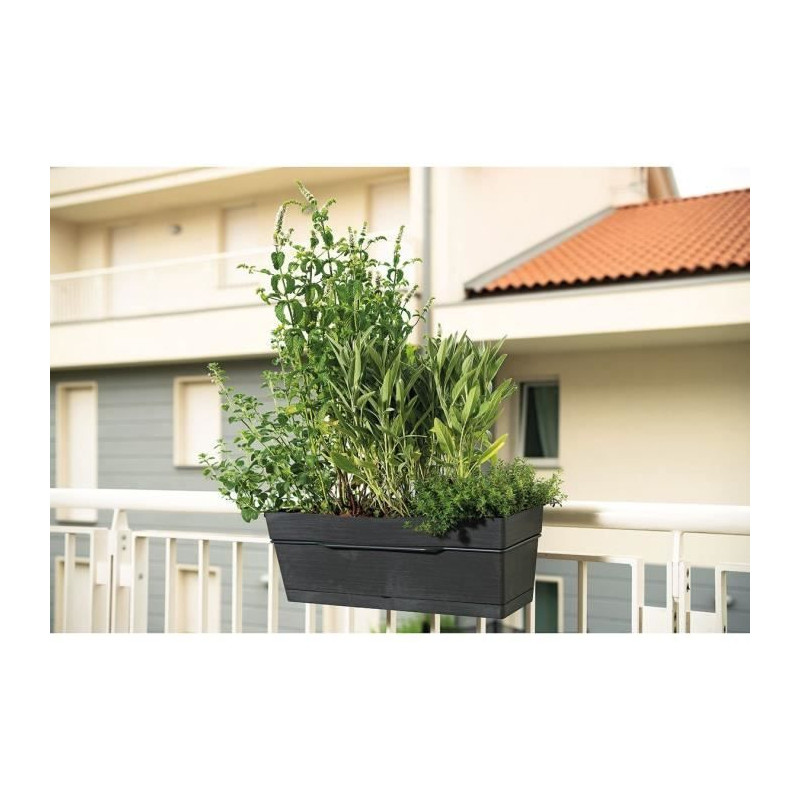 Jardiniere - DEROMA - Kit Jardiniere Save R - 10L - 49cm - Gris foncé