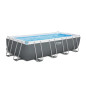 Kit Piscine hors sol tubulaire BESTWAY - Power steel™ - 549 x 274 x 122 cm - Rectangulaire (Filtre a sable, échelle, bâche)