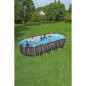 Kit Piscine hors sol tubulaire BESTWAY - Power Steel™ - 732 x 366 x 132 cm - Ovale (Inclus épurateur a Cartouche + échelle +