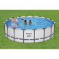 Kit Piscine hors sol tubulaire BESTWAY - Steel Pro Max - 549 x 132 cm - Rectangulaire (Inclus filtre a cartouche + échelle + b