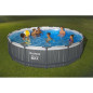 Kit Piscine hors sol tubulaire BESTWAY Steel Pro Max™ 457 x 107 cm - Ronde (Avec filtre a cartouche, échelle, bâche, lumiere