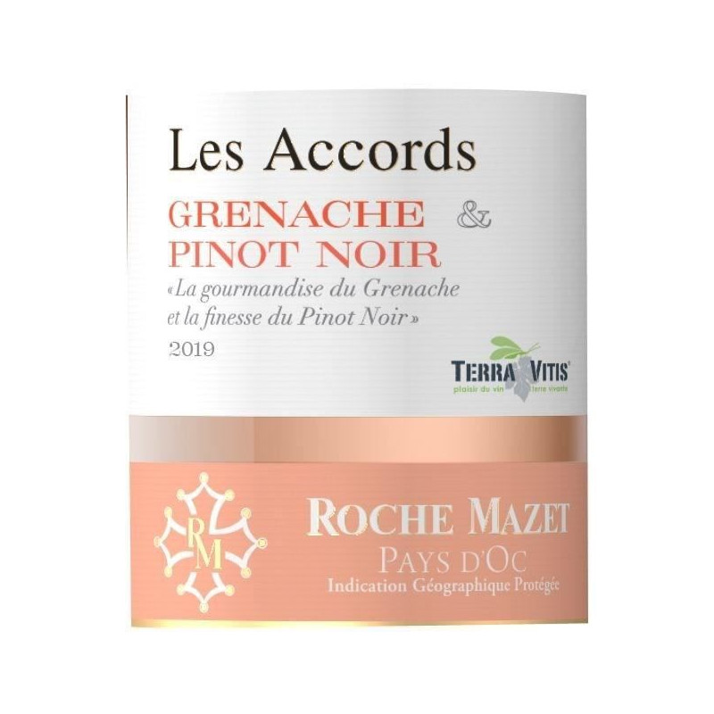 Les Accords de Roche Mazet Grenache & Pinot Noir 2019 Pays d'Oc - Vin rosé de Languedoc