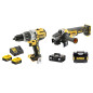 Pack 2 outils 18V (DCD996 DCG405) + 2 batteries 5Ah + chargeur + coffret TSTAK DEWALT DCK2090P2T