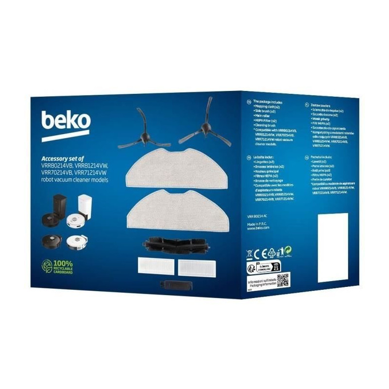 Kit d'accessoires pour aspirateur robot - BEKO - VRR80214AC Robostark