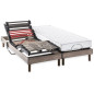 Ensemble matelas+sommier relaxation électrique COMFORT - 2x90x200 cm - Matelas mousse - DEKO DREAM Samba