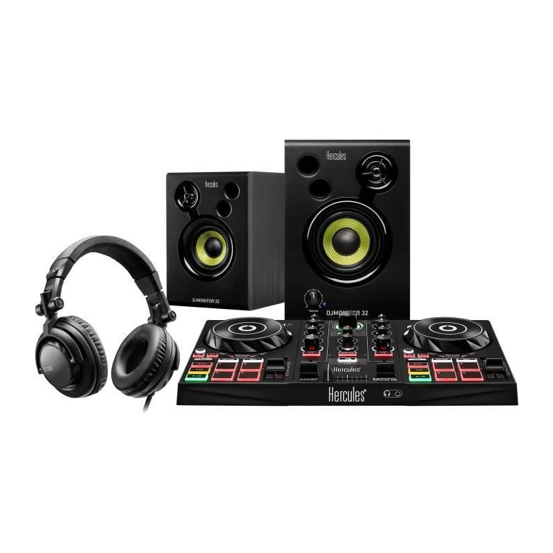 HERCULES DJLEARNING KIT MK2 - Kit DJ tout-en-un pour apprendre a mixer - Logiciels et tutoriels inclus