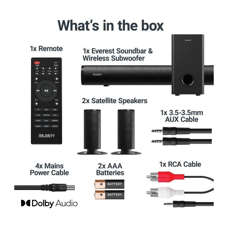 MAJORITY SYSTeME DE SON SURROUND EVEREST DOLBY