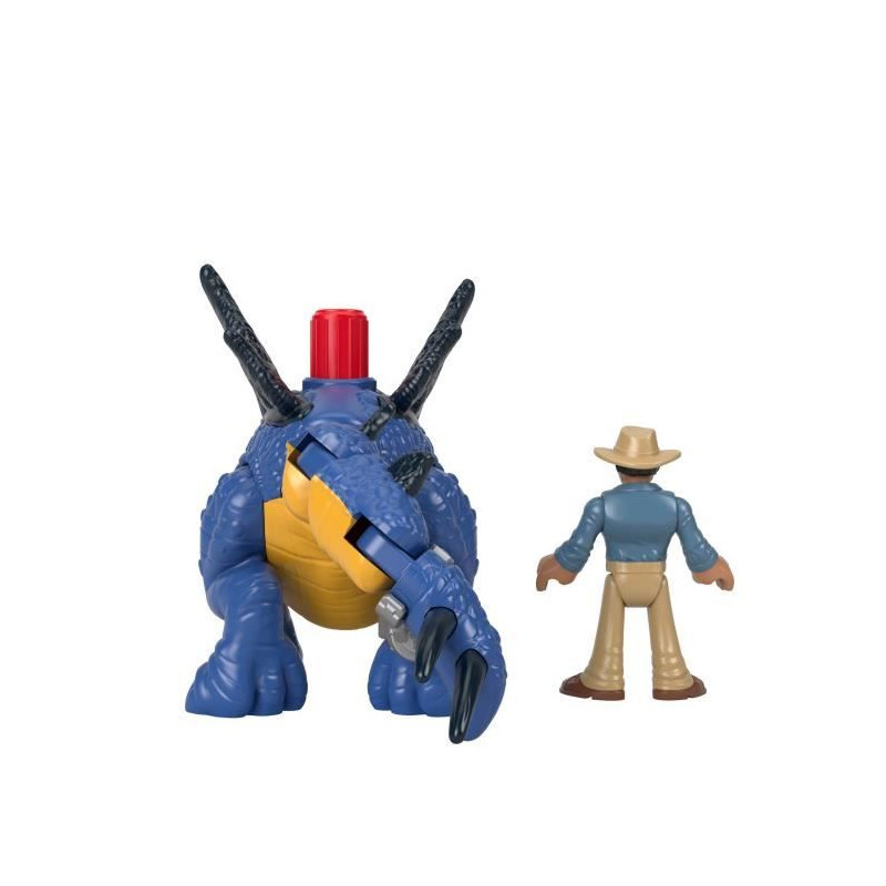 FISHER - PRICE IMAGINEXT - Jurassic World - Stegosaurus Et Personnage - Figurine d'action 1er age - 3 ans et +