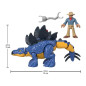 FISHER - PRICE IMAGINEXT - Jurassic World - Stegosaurus Et Personnage - Figurine d'action 1er age - 3 ans et +