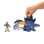 FISHER - PRICE IMAGINEXT - Jurassic World - Stegosaurus Et Personnage - Figurine d'action 1er age - 3 ans et +