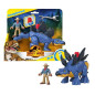 FISHER - PRICE IMAGINEXT - Jurassic World - Stegosaurus Et Personnage - Figurine d'action 1er age - 3 ans et +